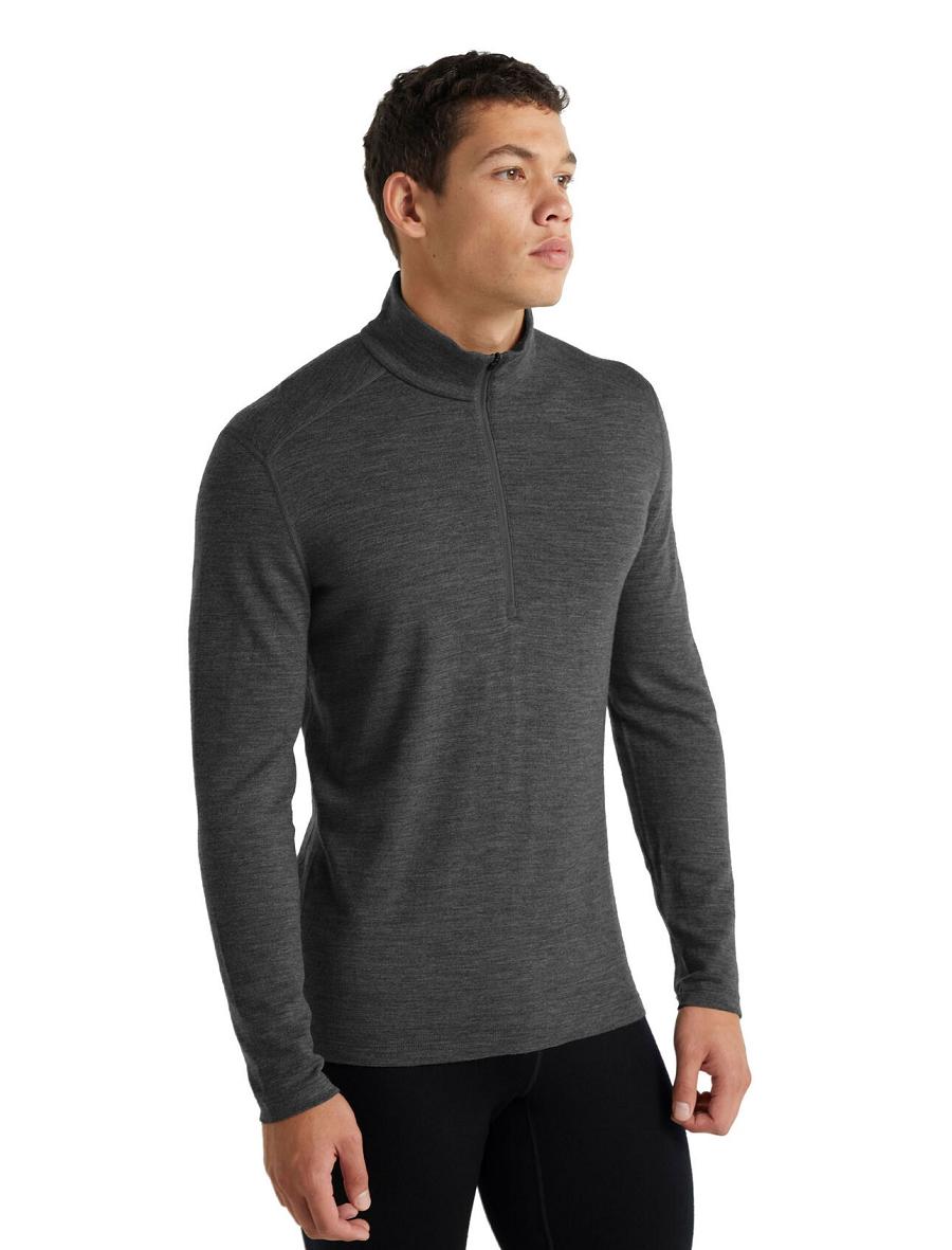 Icebreaker Merino 260 Tech Long Sleeve Half Zip Thermal Top Miesten Base Layers Harmaat | FI 1386ILHS